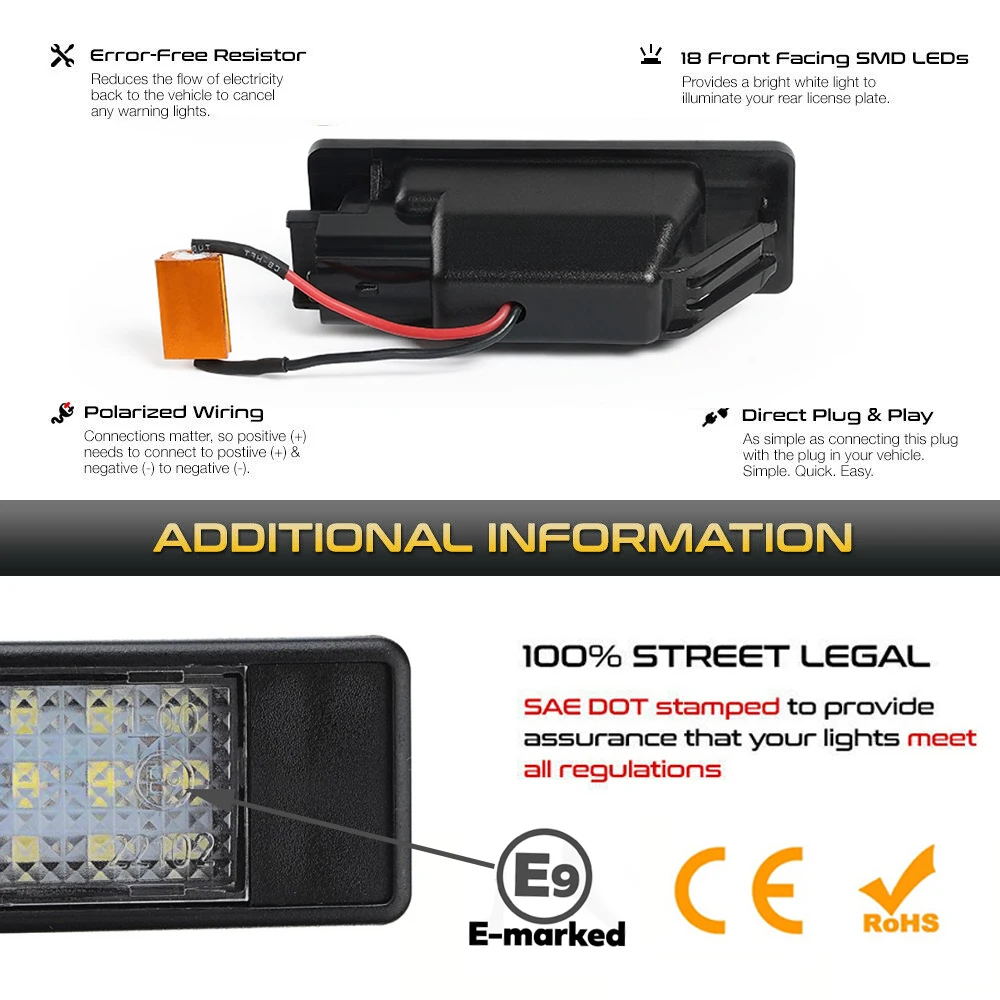 2Pcs 2Pcs ���� ���� LED ���̼��� ��ȣ �÷���Ʈ ����Ʈ ���� �޸������� ���� Vito W639/Sprinter 906/Viano W639