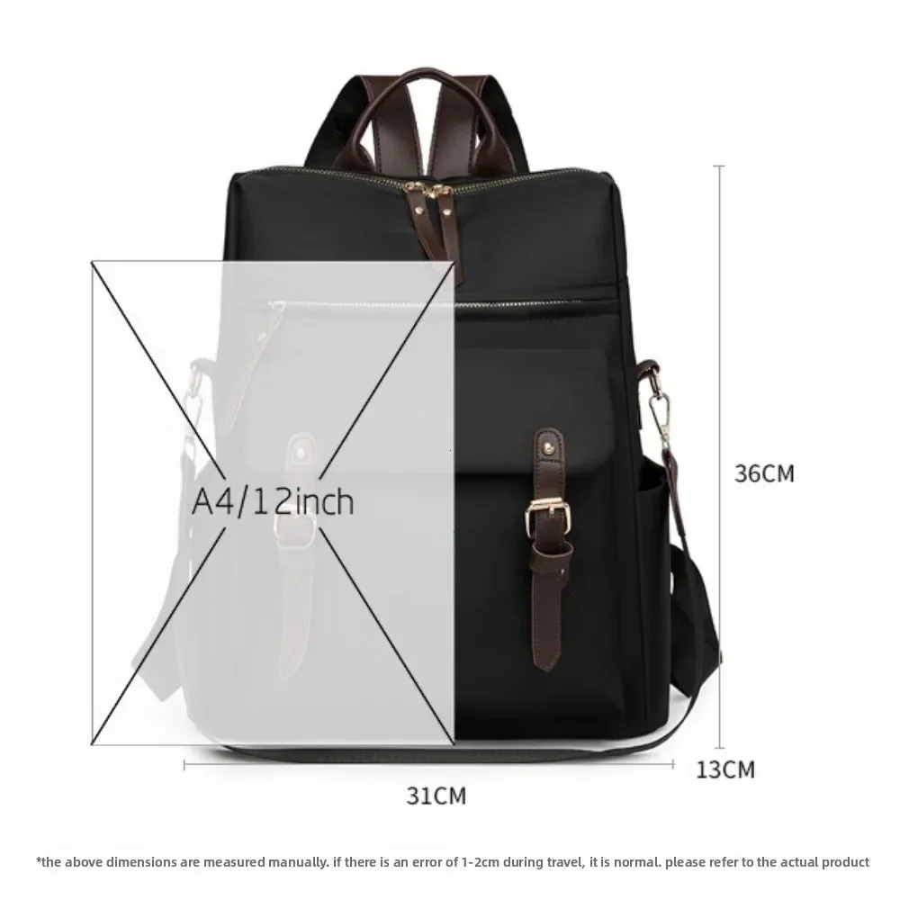 Fashion Rucksack Women Shoulder Bag High Quality Waterproof Nylon Back Pack Purse Large Capacity Backpack for College Students