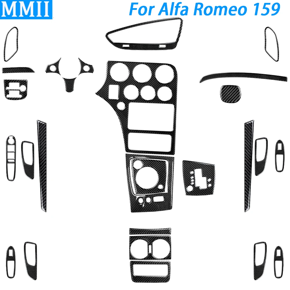 

Стеклоподъемник из углеродного волокна для воздушного выхода, панель рулевого колеса, комплект аксессуаров для интерьера автомобиля, наклейка для Alfa Romeo 159 2005-2023