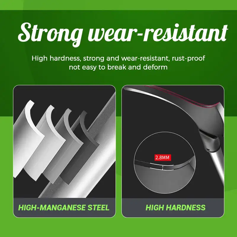 Weeding Tool Camping Axe High Manganese Double Sickle Manganese Chopping Scythe Axe Wood Chopping Trees Cutting Grass Weeding Machete Garden Tools