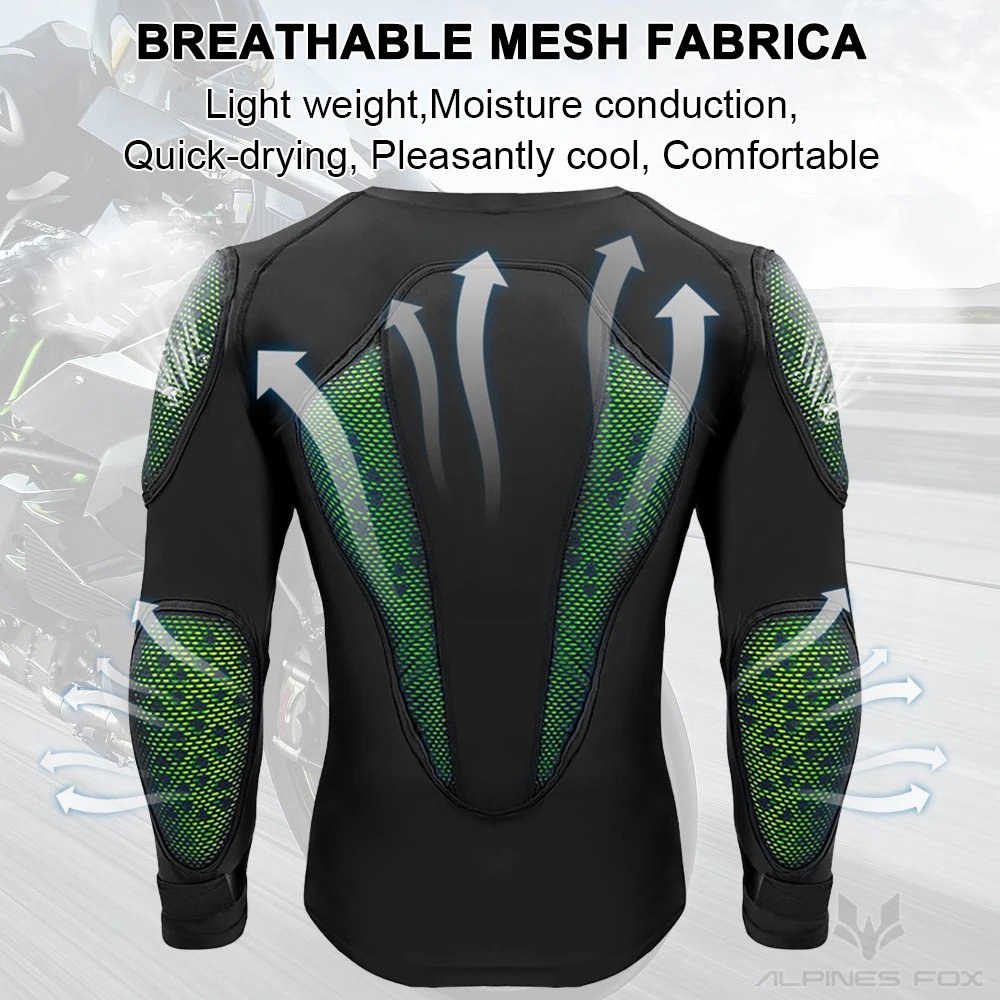 New Motorcycle Armor Underwear Anti-collision ATV Motocross Mesh Clothes Quick-Drying Motorbike Body Protective Gear Men Women