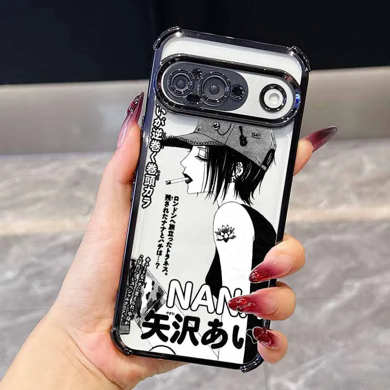Enhanced Cool Anime NANA Phone Case - Plating Drop-proof Transparent Soft Cover