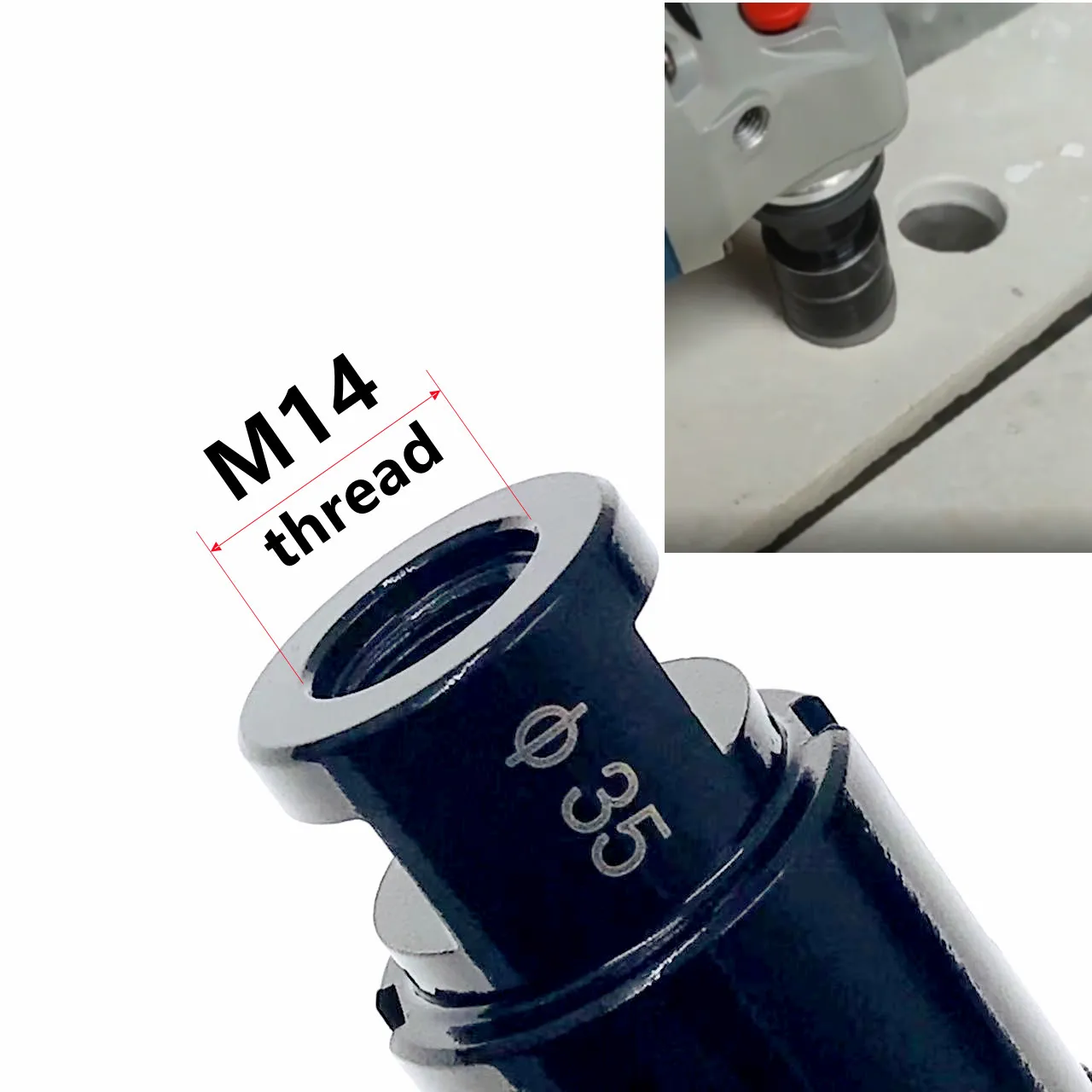 Forets diamantés - DT-DIATOOL - 35mm - Perçage à sec - M14 Fil Forets diamantés - DT-DIATOOL - 35mm - Perçage à sec - M14 Fil