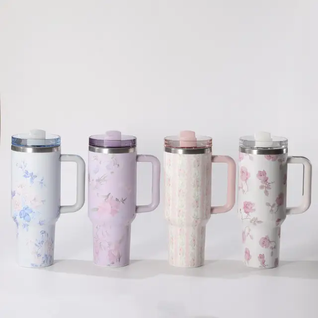 Bouteille d'eau de grande capacité de 1000ML, différents Styles, tasse sous vide rose et blanche, en acier inoxydable, pour jus, lait, thé, voiture, cadeaux 2