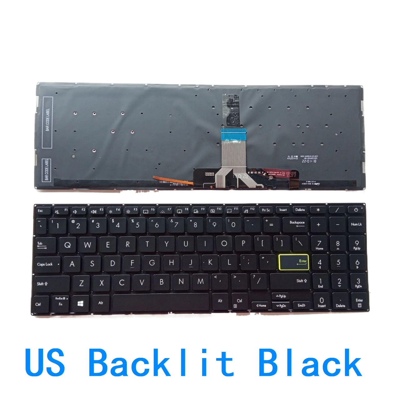 US Backlit Black