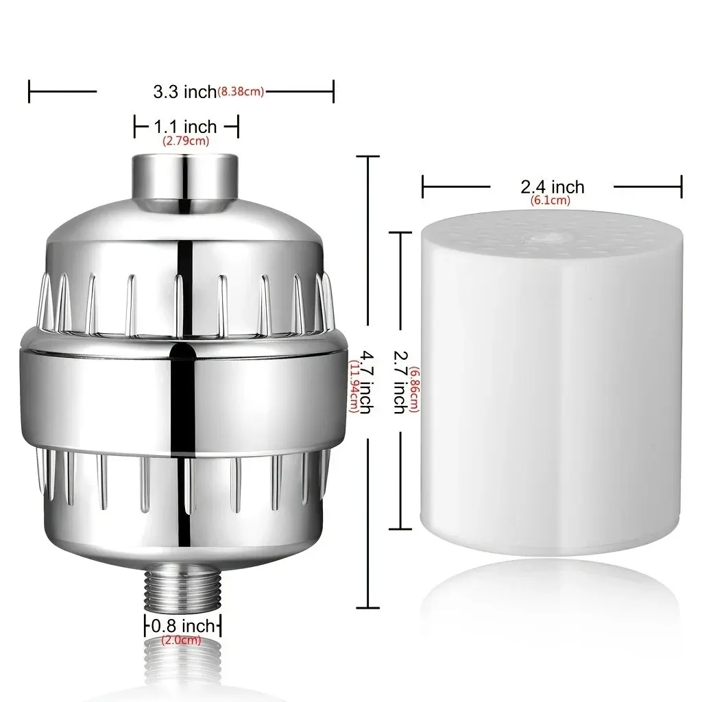 Shower Filter 20 Stage Showerhead Filter for Hard Water with 1 Cartridges for Removing Chlorine Fluor
