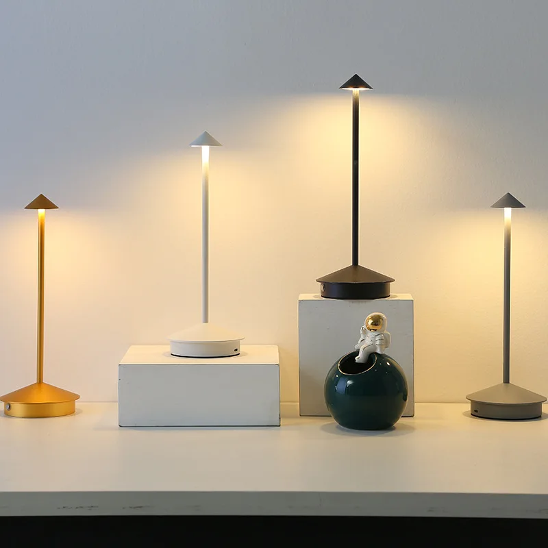 

Metal Modern Led Table Lamp Rechargeable Home Bedroom Bedside Living Room Study Desk Lamps Touch Switch Dimming Ambient Light
