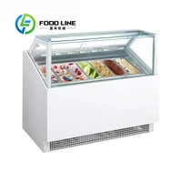 Réfrigérateur Commercial blanc de qualité supérieure, commodité de Restaurant, 148l, vitrine d'exposition de crème glacée, congélateur 1