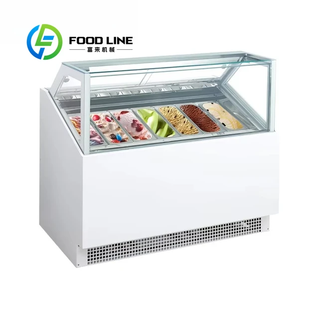 Réfrigérateur Commercial blanc de qualité supérieure, commodité de Restaurant, 148l, vitrine d'exposition de crème glacée, congélateur 1