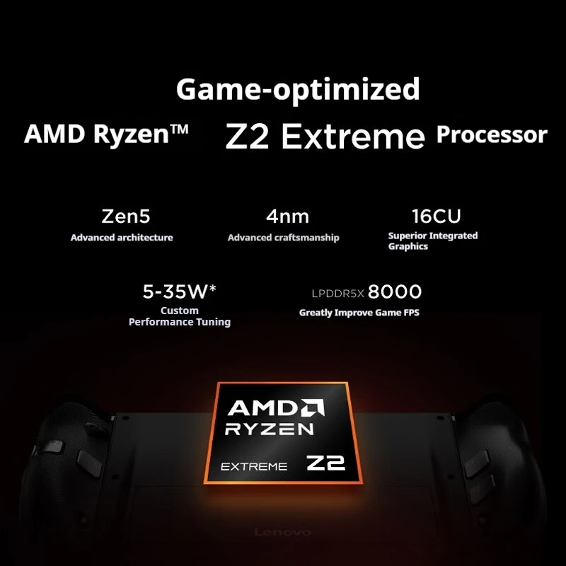 레기온 GO 2 휴대용 게임 콘솔 AMD 라이젠 Z2 익스트림 8.8인치 144Hz OLED 스크린 32GB 1TB SSD 홀 조이스틱 윈도우 11 홈