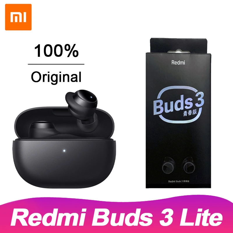 Оригинальные наушники Xiaomi Redmi Buds 3 Lite Fone Bluetooth беспроводные Ture Молодежная