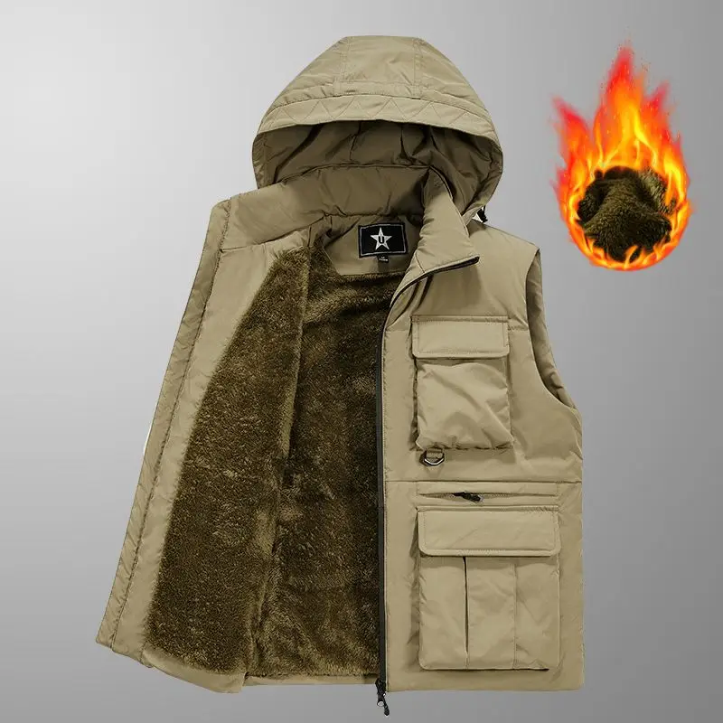 Description Picture 6 of itemSpring Autumn Vest Men's Outdoor Sports Multi-Pocket Workwear Functional Vest Multifunctional Waistcoat Punk Streetwear Chic