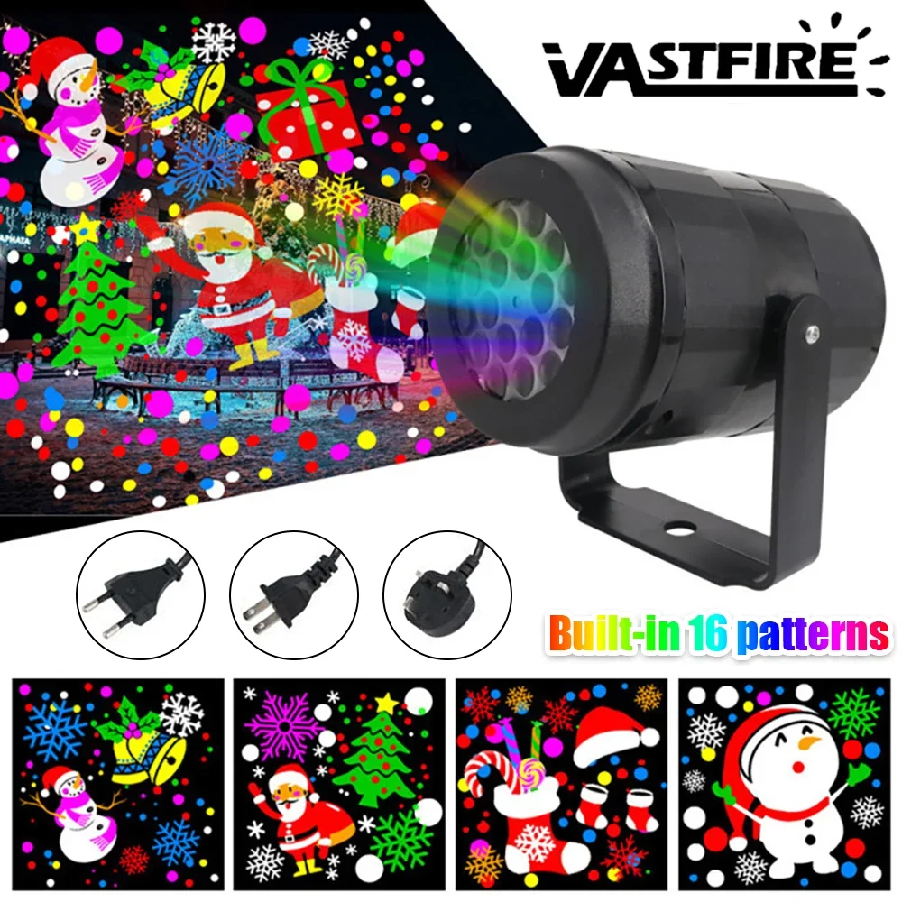 Star projector lamp Projection lamp Led stage light Christmas Projector Stage Light Led Projector Light Built-in 16 Patterns Indoor Outdoor Laser Lamp for Party New Year Holiday