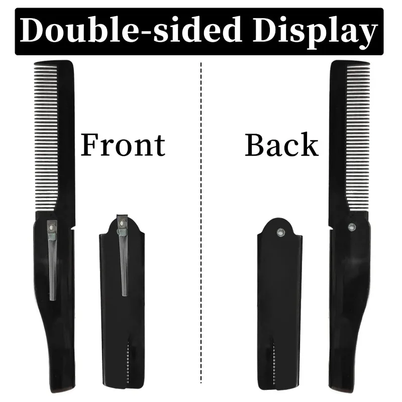 Foldable Folding Beard Hair Comb Moustache Styling Shaper Beauty Hairdressing Tool Styling Women Comb Hair Care Hair Combs Man 4