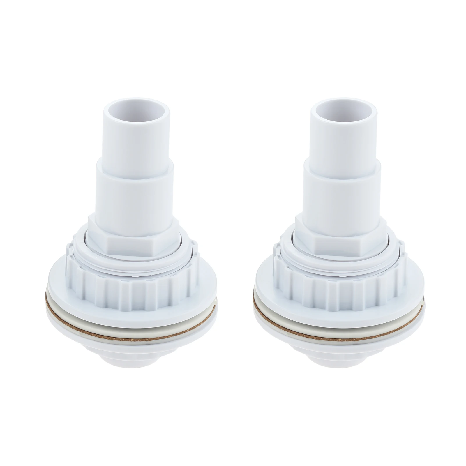 

2Pcs Above Ground Swimming Pool Complete Return Jet Fitting Gasket & 1-1/2" Male Hose Adapter & Nut 3/4" Eyeball Outlet Assembly
