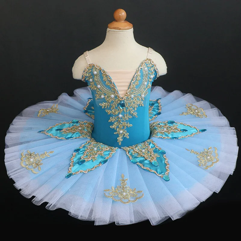 

Pink blue Professional Ballet Tutu Gymnastic Dancing Dress Adult Swan Lake Costume Ballet Leotards For Women Kid Ballet Dress