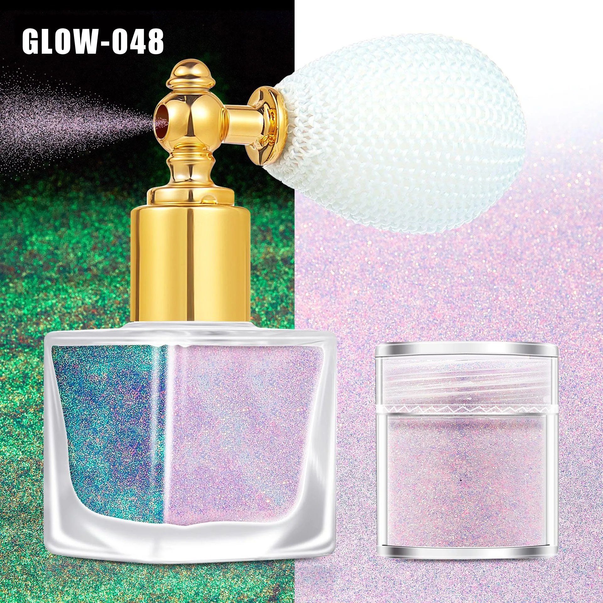 Glitter Spray For Hair And Body Shimmer Spray Highlight Glow Party Christmas Carnival Cosmetic Spray Glitter 3