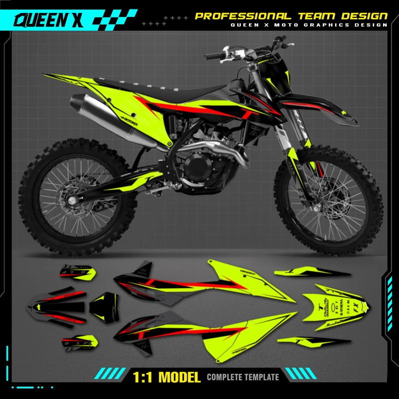 

QUEEN X MOTOR Custom Team Graphics Decals Stickers Kit For KTM 2019-2022 SX SXF XC XCF 2020-2023 EXC XC-W XCWF EXC-F 132