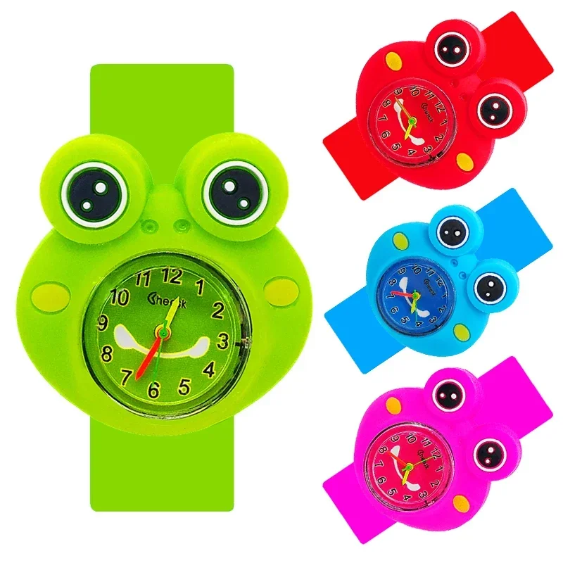 Slap Bracelet Children's Watch Cute Penguin, Crab, Turtle, Dolphin Patterns Toy Baby Birthday Gift Boys Girls Kids Watches Clock 3