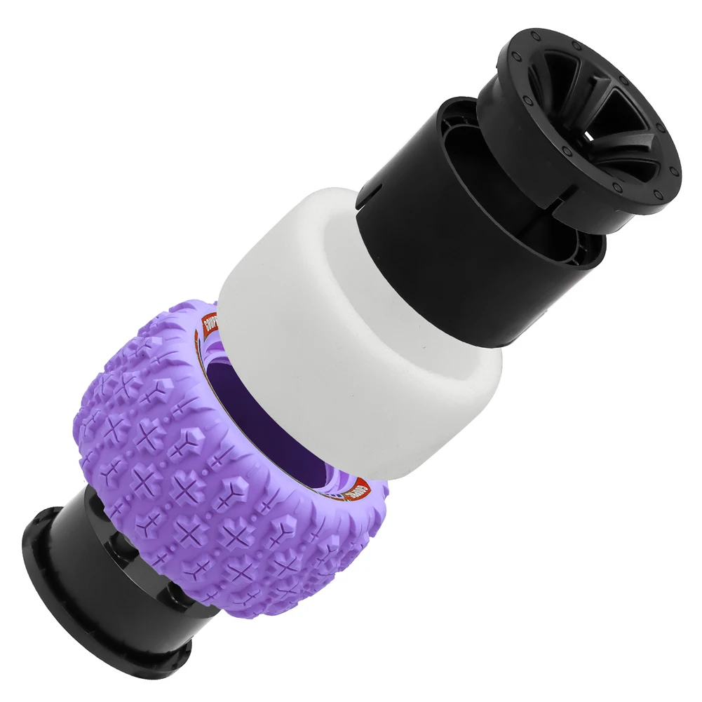 4Pcs 12mm Hex RC Wheel Tires Set Swamp Claw Mud Terrain Tires Accessories RC Wheels and Tires for 1/14 1/16 RC Car Crawler