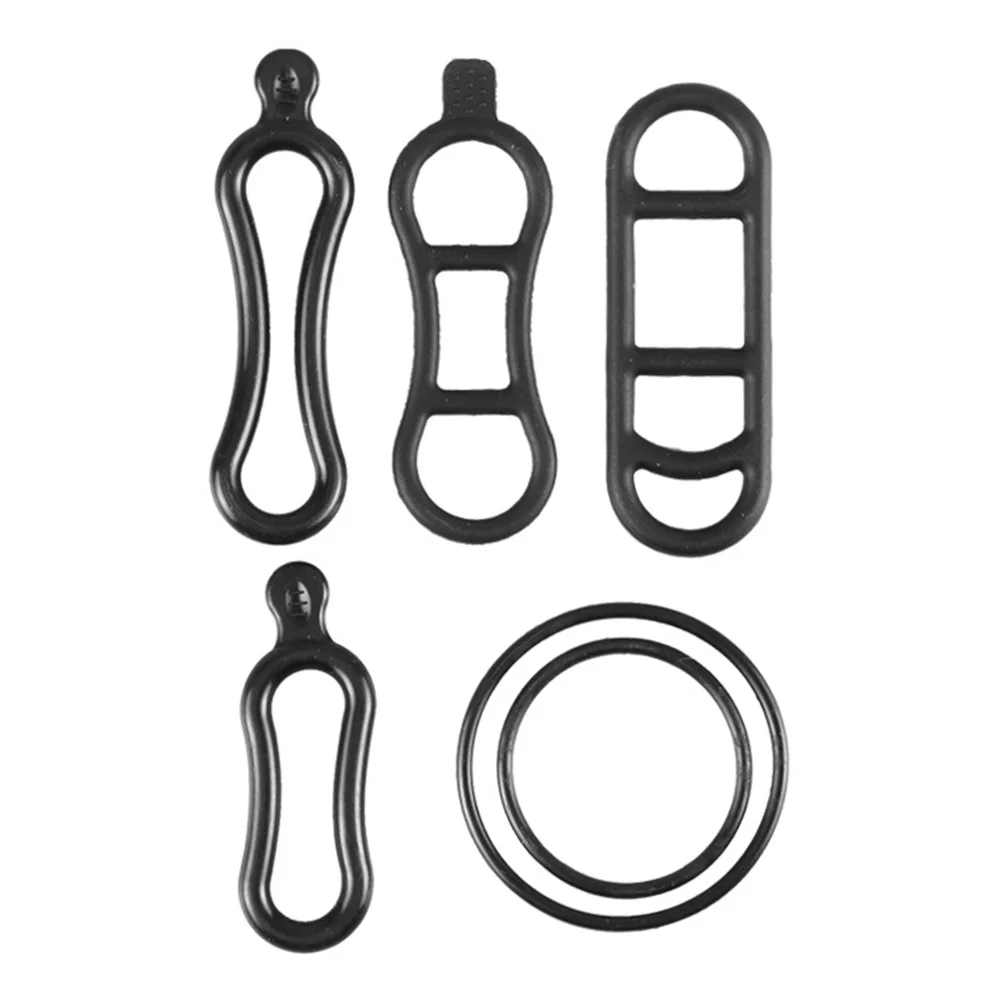

4/6Pcs Bike Silicone Elastic Strap Bandage Light Lamp Mount Holder Hot Sale Cycling Light Holder Handlebar Replacement Parts
