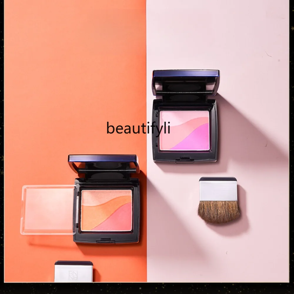 

yj Vigorous Three Colors Blusher Plate Female Blusher Light Orange Brightening Highlight Repair