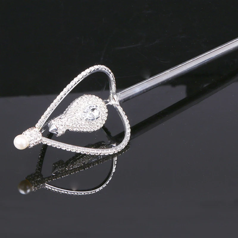 Cetro de cristal dourado e prateado tiara coroa para casamento_voghion.com