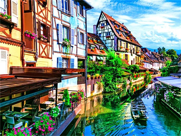 Diamond Painting House Scenery 5D Diamond Mosaic Seaside Landscape Rhinestone Embroidery Full Round Drill Home Decor CY-FJ00138-AE5