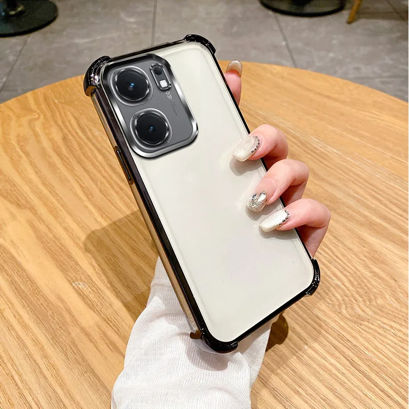 Clear Electroplate Shockproof Phone Case with Bumper Protection