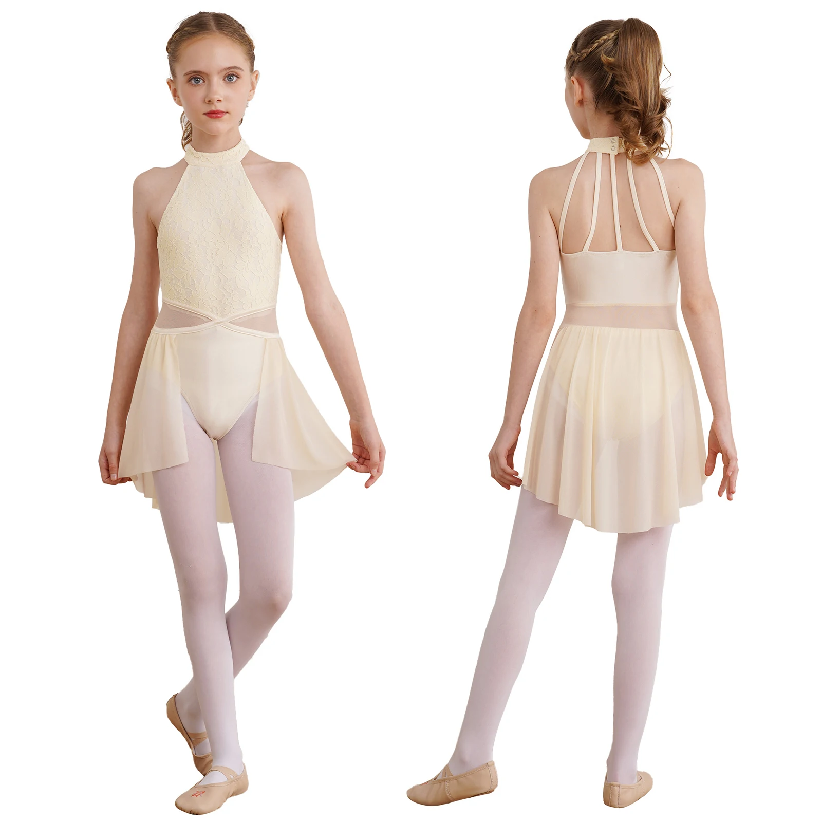 thumbnail image 1 of Vestido lírico de Ballet brillante con diamantes de imitación para niñas, disfraz de patinaje artístico y gimnasia, vestido con tutú de bailarina con dobladillo Irregular, Ropa de baile, 1 of 5