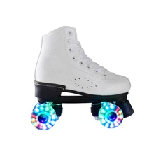 Hot Selling Double Row Roller Skates Adult Roller Skates 4 Wheel Flash Roller Skates Rink Adult Four Wheel Pulleys