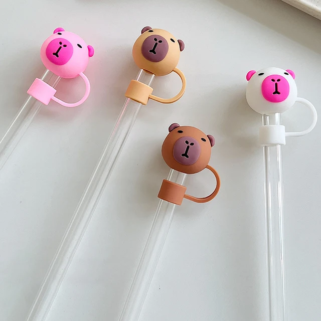 Stanley Straw Velaco 5Pcs 0.4in10mm Diameter Silicone Straw Covers Cap Compatible With Stanley 30 40 Oz Cup 10mm Cute Flower Straw Toppers For Tumblers Dust Proof Drinking Straw Caps Stanley Straw Cover