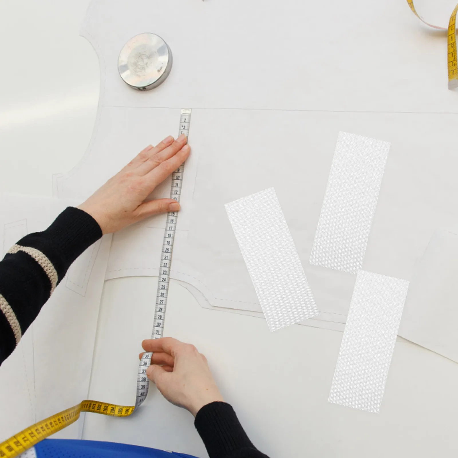PVC White Eye Mesh Sheets - Crafting Material for DIY Masks and Costumes (8 Pieces, 18x7cm)