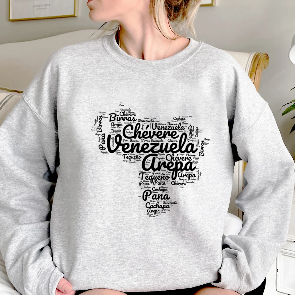 

Venezuela hoodies women aesthetic sweat y2k graphic Hood female Winter sweater