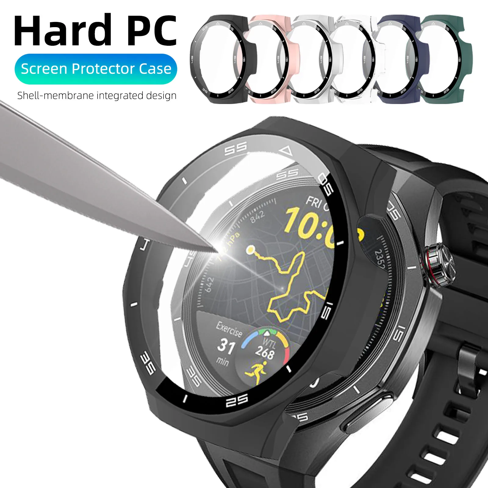 Enhanced Protection Case with Tempered Glass Screen and Hard PC Bumper