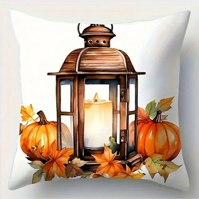 Pumpkin Truck and Lantern Pillow Covers – Fall Decorative Cushion Covers for Sofa, Living Room & Bedroom 5
