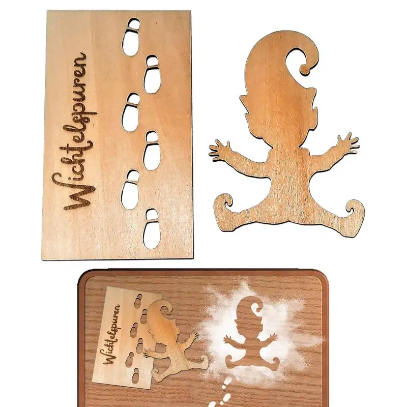 Christmas Decorations Gnome Stencil Footprints Footprint Template Window Decorations Mini Gnome Stencil Footprints Door Accessories