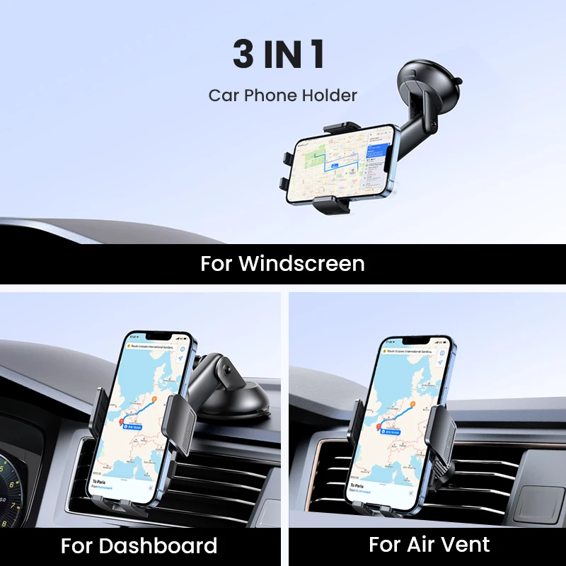 【New-in Sale】UGREEN Car Phone Holder Air Vent &  Gravity Dashboard 3 in 1 Car Phone Stand For iPhone 15 14 13 Pro Xiaomi Samsung