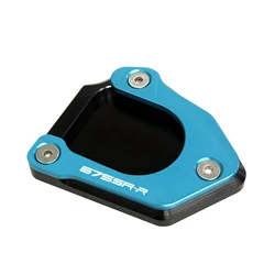 Universal Motorcycle Foot Stand Extension Kickstand Support Plate Pad (Blue - D)