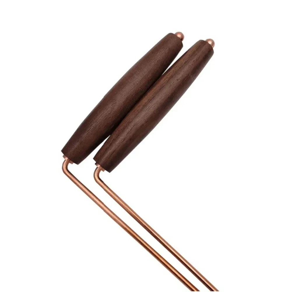 Pure Copper Detector Rod Metal Detecting Sticks Dowsticks Finding For Treasure Hunting Divination Water Rods Tools 11.4x4.7 Inch 3