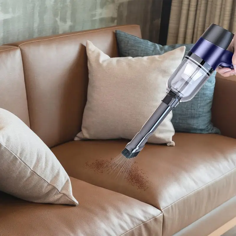 휴대용 진공 무선 진공 청소기, 가정용 자동차 이중 사용 미니 진공 청소기, 내장 배터리