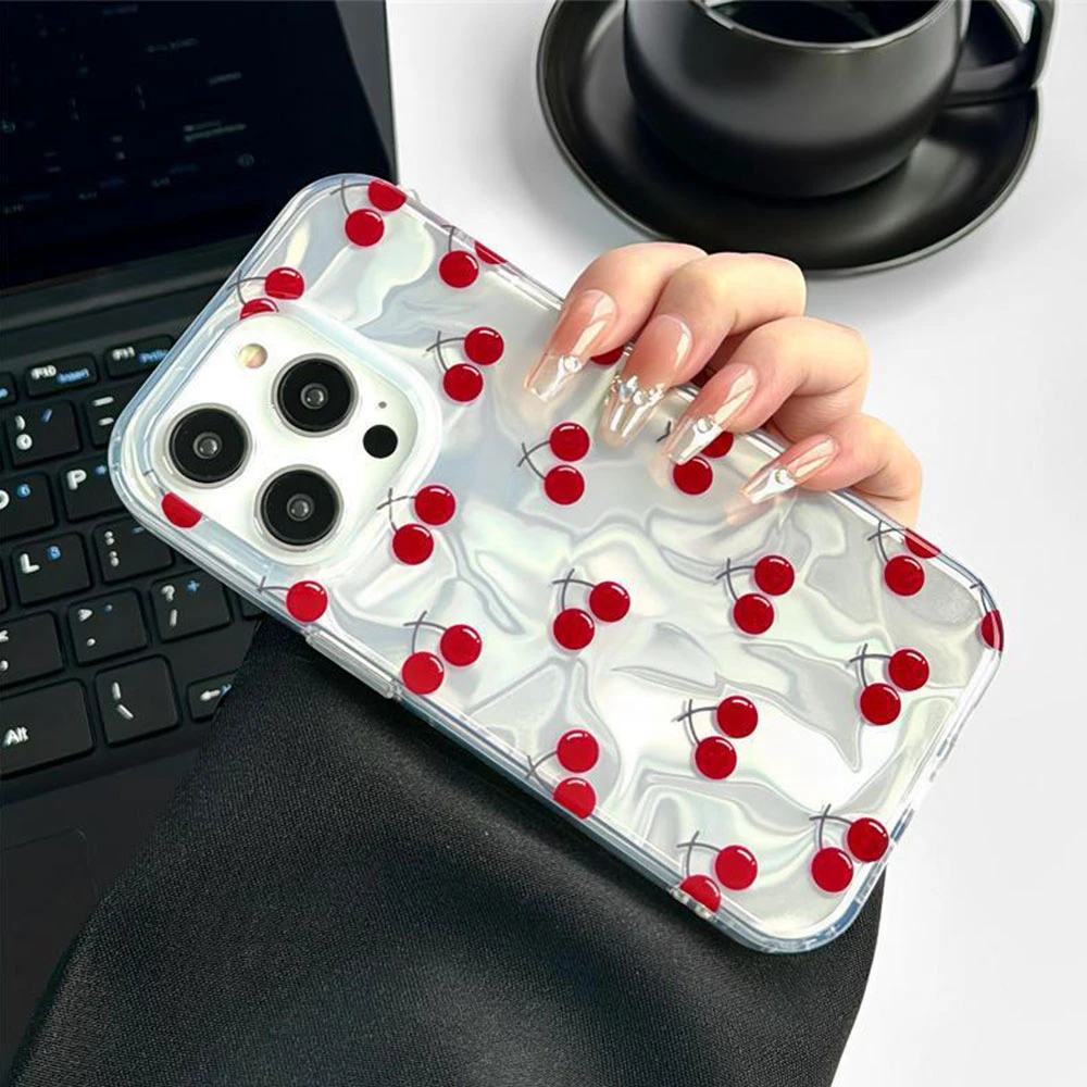 Cute Fruits Cherries Girl Phone Case Cover