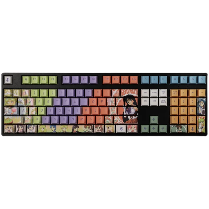 Cartoon Anime Gaming Key Caps Pbt Dye Subbed Keycaps Cherry Profile Keycap para Pretty Guardian Sailor Moon 108 Chaves Set