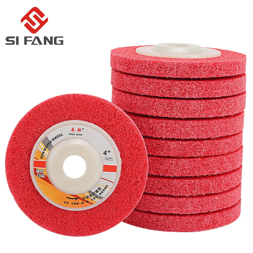 2pcs100mmNylonFiberWheelGrindingPadAngleGrinderNonWoven