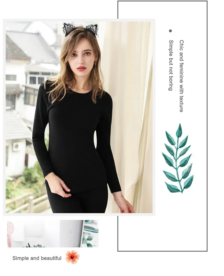 Women's Long Johns Sports Thermal Underwear Sets Winter Women Clothes Warm Compress Long-Sleeved 2 Pieces Thermal Pants