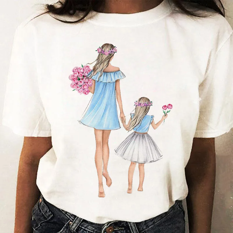 Женская винтажная одежда летняя футболка с мультяшным сердцем футболки женские