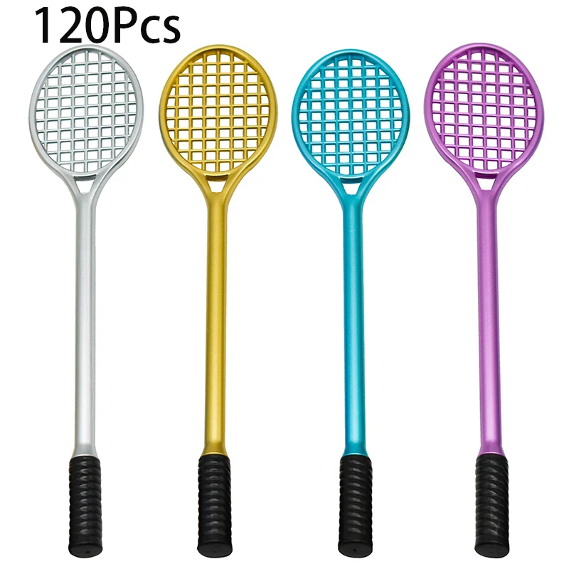 

120Pcs Kawaii Writing Pens Creative School Stationery Cute Badminton Racket Gel Pen for Kids Roller Ball Pen