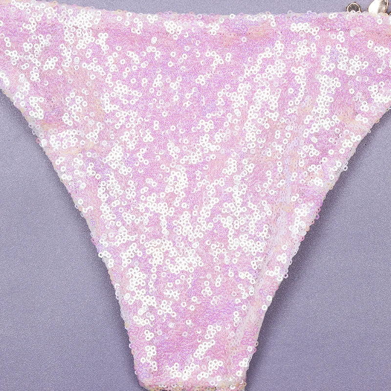 Rhinestone Bikini Swimsuit - Sexy Push-Up Swimwear for Women