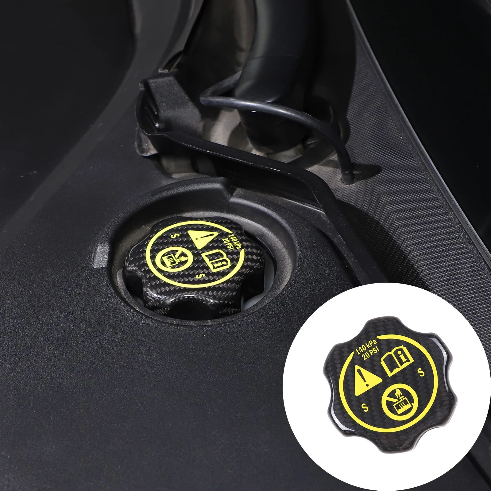 

For Corvette C8 Stingray Z51 Z06 2020-2023 Car Engine Coolant Box Cover Real Carbon Fiber Decoration Panel Car Accessories