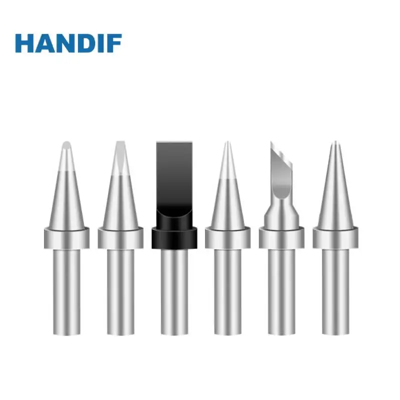 

Handif 500M Series Soldering Iron Tips High Frequency Lead-free Copper Knife Chisel Horseshoefor Quick 205H Solder Station